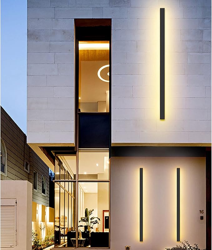 Long Bar Linear Outdoor Wall Lamp