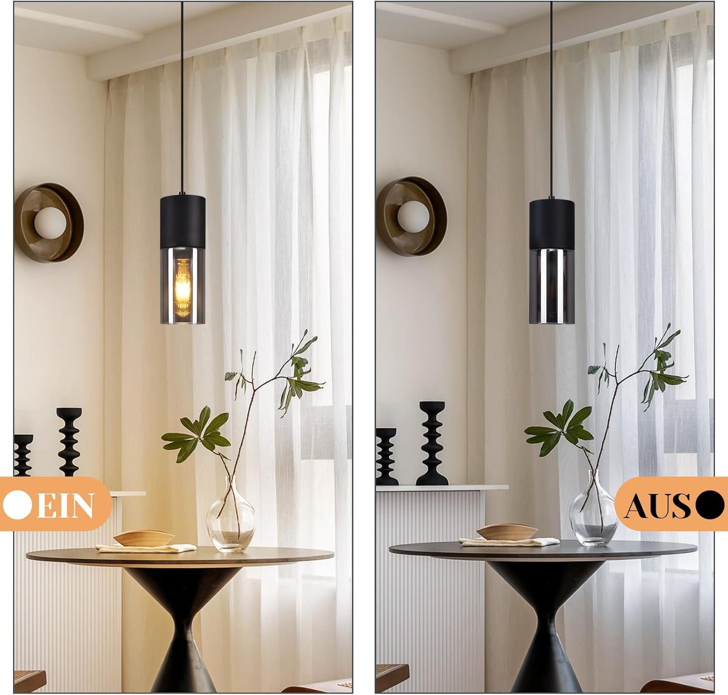 Glass Tube Hanging Light