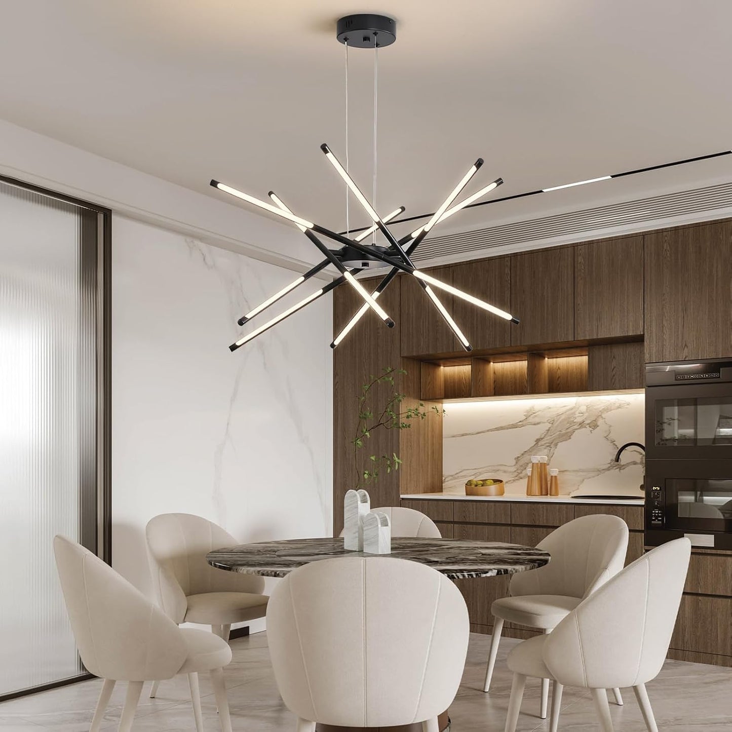 Black Miami Linear Chandelier