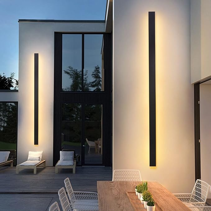Long Bar Linear Outdoor Wall Lamp