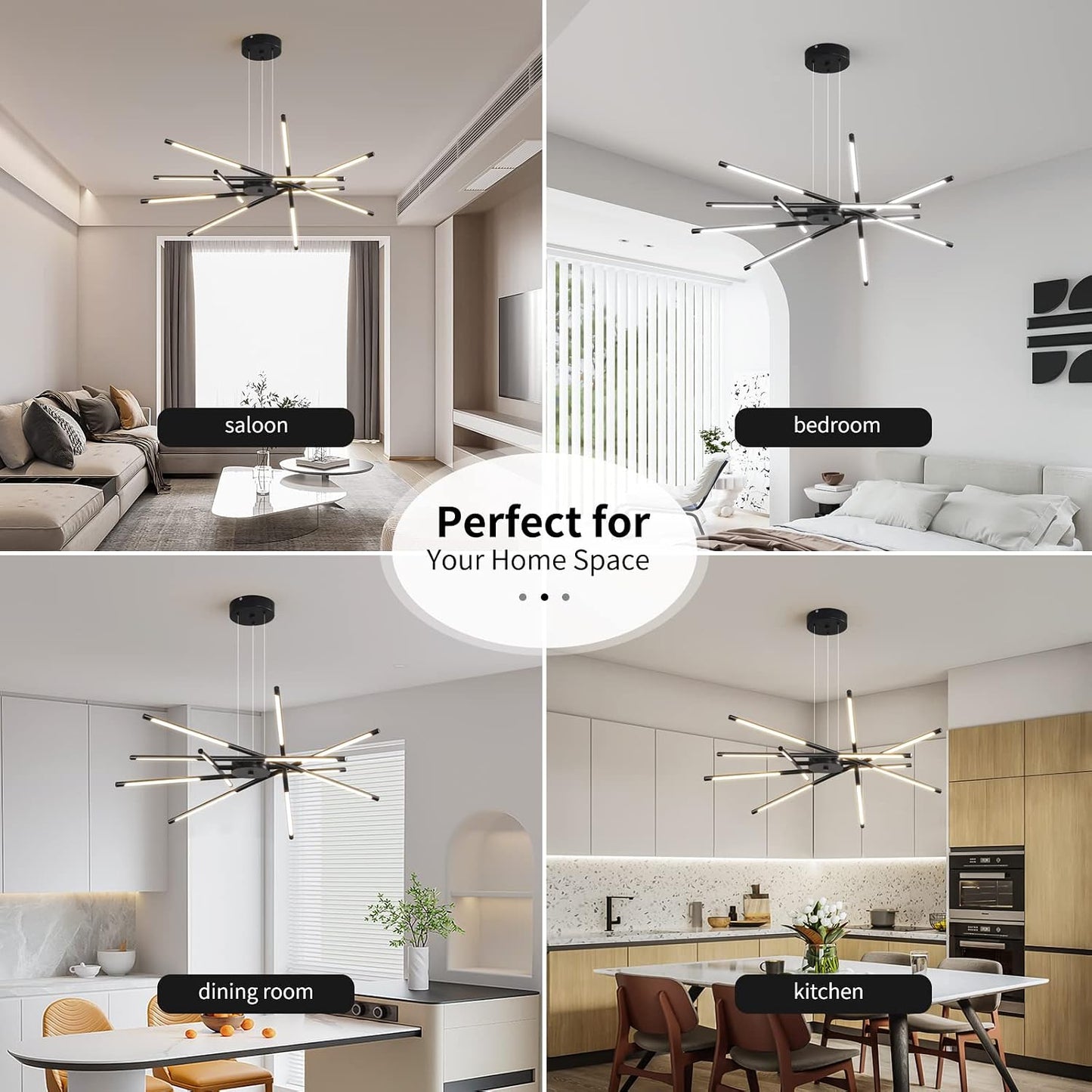 Black Miami Linear Chandelier