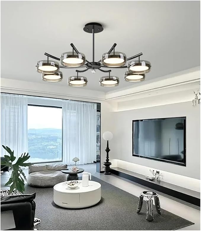 Black Minimalist Designer Chandelier