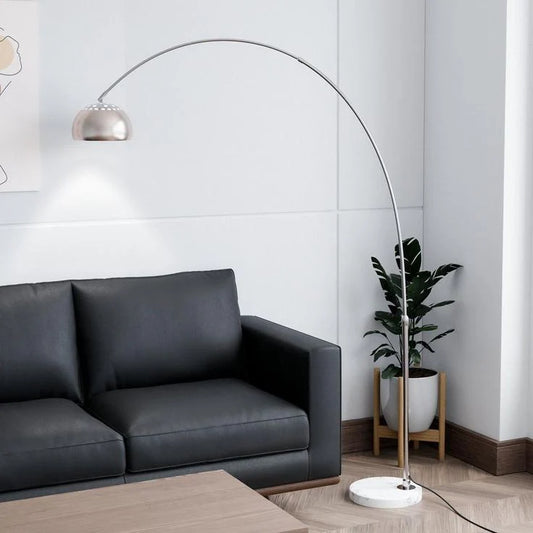 Silver Arc Floor Lamp