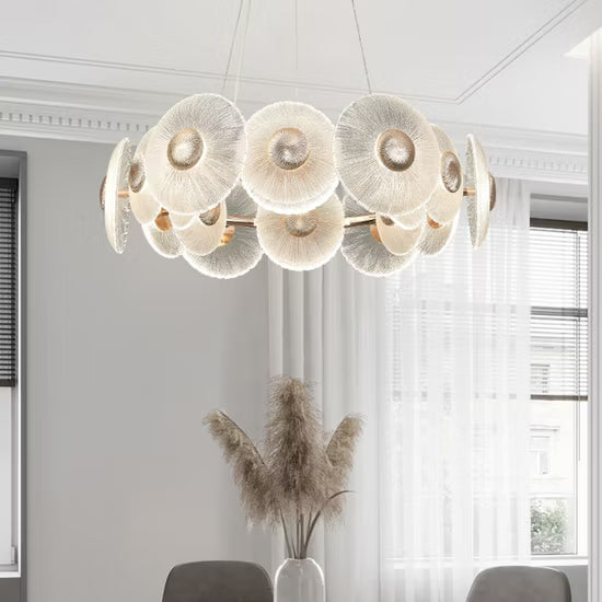 Post Modern Luxury Round Disc Chandelier