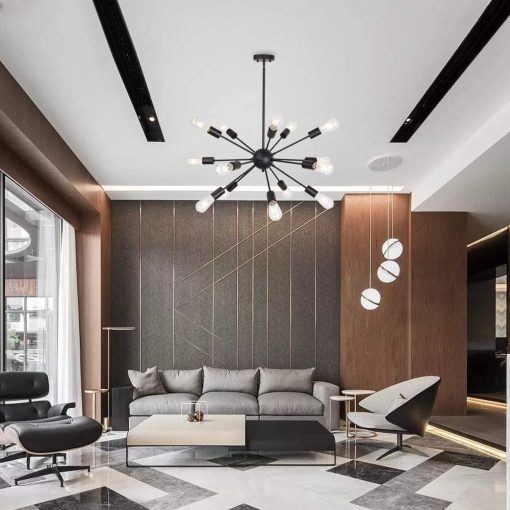 Black Sputnik Sphere Chandelier