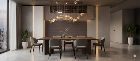 Modern Maple Leaf Crystal Chandelier