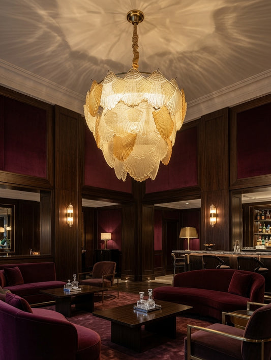 Round Crystal Shell Chandelier