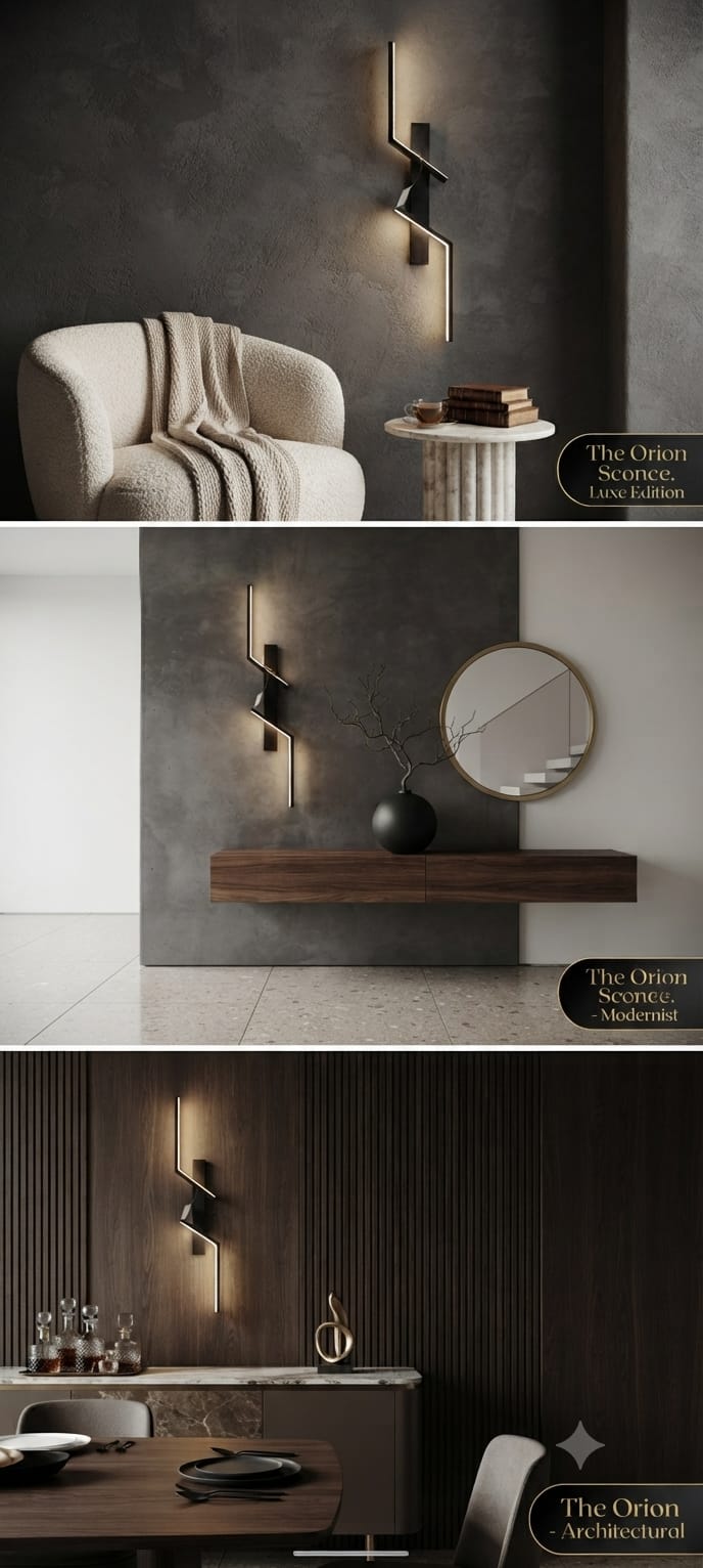 Black Linear Wall Light