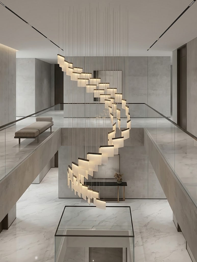 Grand Cascading Acrylic Chandelier