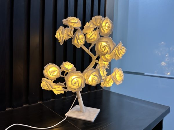 White Rose Tree Table Lamp